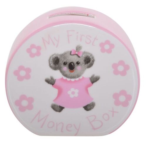 Marja Leena Baby's First Money Bank Pink, Baby Gift, Gibson Gifts 20358