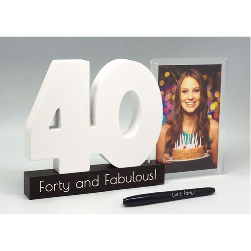 Signature Frame Celebration 40th Birthday, Guest Signatures, Gibson Gifts 20786
