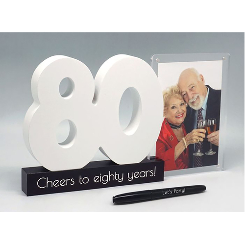 Signature Frame Celebration 80th Birthday, Guest Signatures, Gibson Gifts 20790