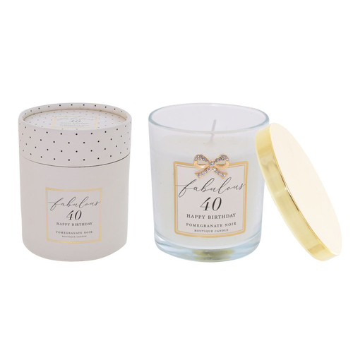Scented Candle Jewelled Fabulous 40 Happy Birthday, Gift For Her, Gibson Gifts 20848