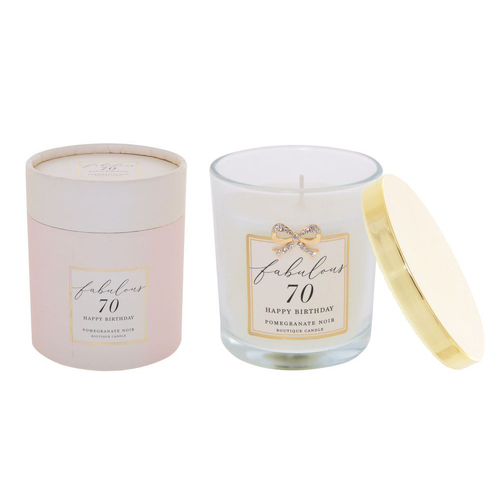 Scented Candle Jewelled Fabulous 70 Happy Birthday, Gift For Her, Gibson Gifts 20851