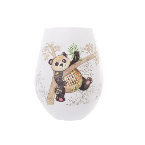 Bug Art Kooks Stemless Glass 350mL Po Zi Panda, Gibson Gifts 21163
