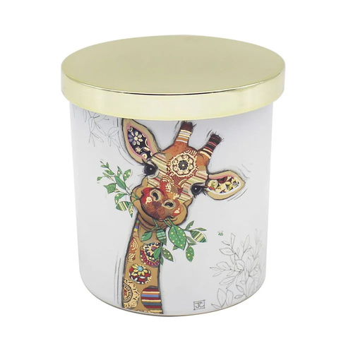 Bug Art Kooks Scented Candle Gina Giraffe Hand Poured Boutique Candle Cashmere & Silk, 26042