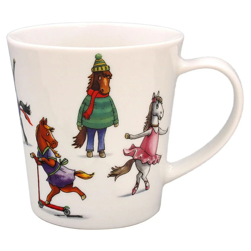 L & P Home & Gifts Animals Behaving Madly Mug Horses Fine China, 26450