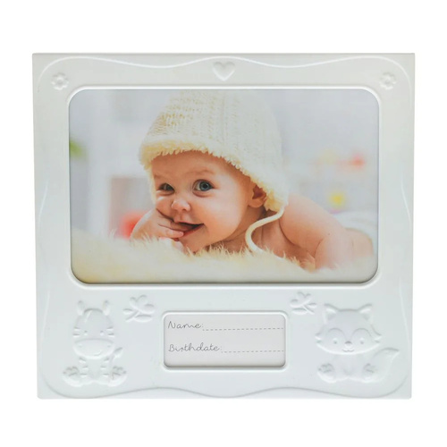 Gibson Gifts Baby Pastels Photo Frame 6x4 White, 26490