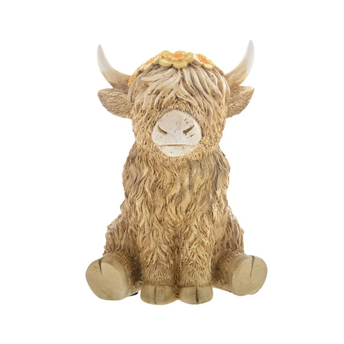 Gibson Gifts Highland Cow Figurine 20cm Sitting, 26621