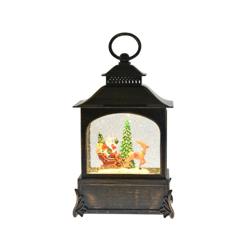 Gibson Gifts French Lantern 26cm Christmas Santa with Music, 26756