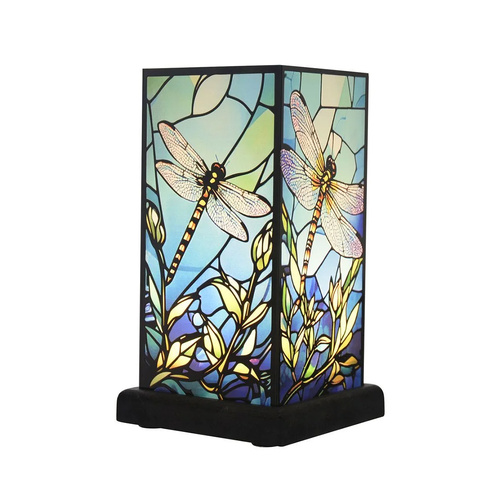 Gibson Gifts Stained Glass Table Lamp 22cm Dragonfly, 26934