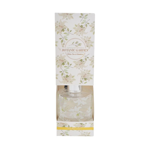 Gibson Gifts Botanic Garden Reed Diffuser 100mL White Tea & Bamboo, 27001