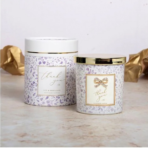 Gibson Gifts Scented Candle 220g Madelaine Floral Oud & Bergamot Thank You, 27122