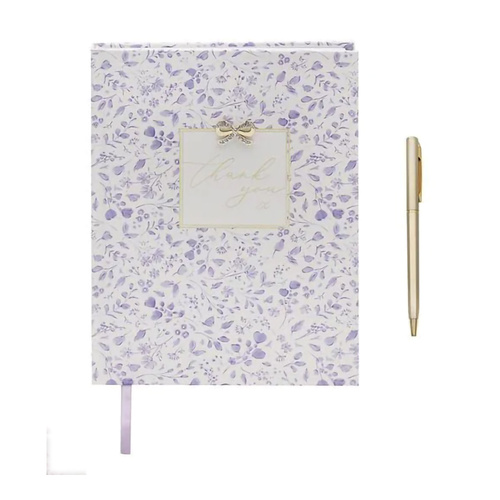 Gibson Gifts Notebook A5 Madelaine Floral Hardcover with Pen Thank You, 27124