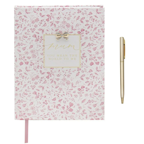 Gibson Gifts Notebook A5 Madelaine Floral Hardcover with Pen Mum, 27125