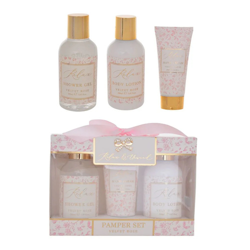 Gibson Gifts Pamper Set Madelaine Floral Velvet Rose, 27131