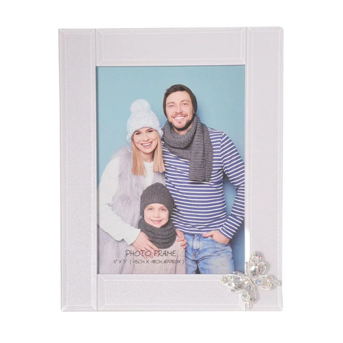 Gibson Gifts Photo Frame 5x7 Crystal Butterfly, 27133