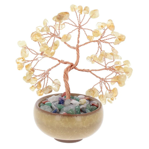 Equilibrium Quartz Spiritual Tree 15cm Citrine, 27181