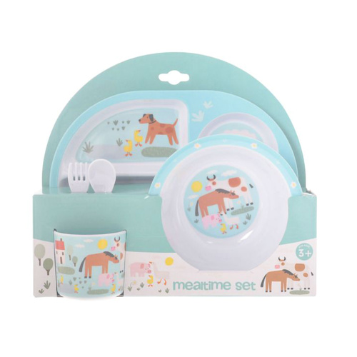 Gibson Gifts Kids Dinner Mealtime Set Farm 5-Piece, 27274