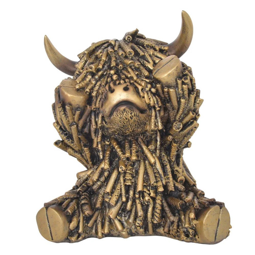 Gibson Gifts Figurine Large Fun Shaggy Highland Cow See, 27378