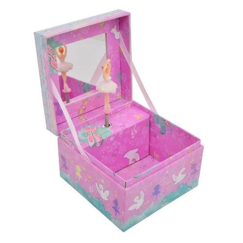 Gibson Gifts Children's Musical Jewellery Box 11cm Square with Ballerina, 27470