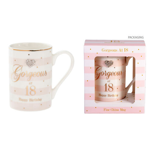 Gibson Gifts Mug Mad Dots - 18th Birthday, Birthday Gift Mug 37049