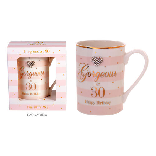 Gibson Gifts Mug Mad Dots - 30th Birthday, Birthday Gift Mug 37051