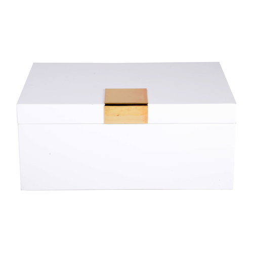 Jewellery & Trinket Box - Classic White Large by Gibson