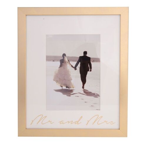 Photo Frame - Mr & Mrs 5x7 Gold by Gibson Gifts, Wedding Gift 39230