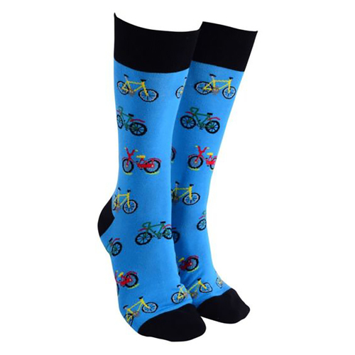 Sock Society Novelty Socks Unisex One Size Bicycles Black/Blue 39493