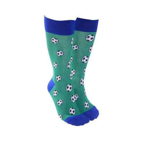 Sock Society Novelty Socks Unisex One Size Soccer Balls Green 39495