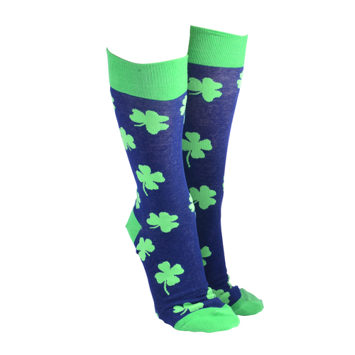Sock Society Novelty Socks Unisex One Size Lucky Irish Navy 52491