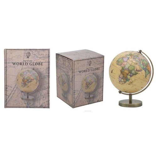 Antique Rotating World Globe 20cm, Gibson Gifts 53099