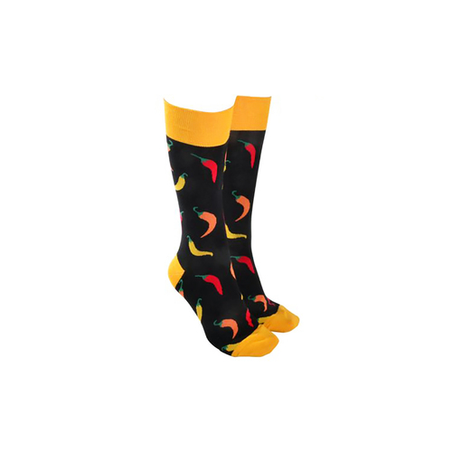 Sock Society Novelty Socks Unisex One Size Hot Chilli Yellow 53960