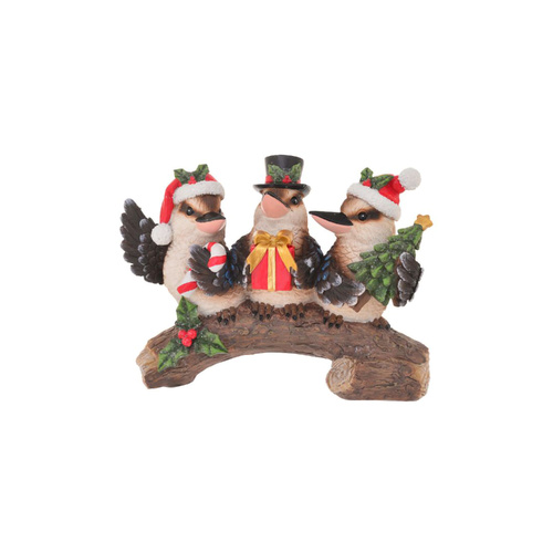 Gibson Gifts Figurine 15cm Christmas Aussie Trio Kookaburra, 56021