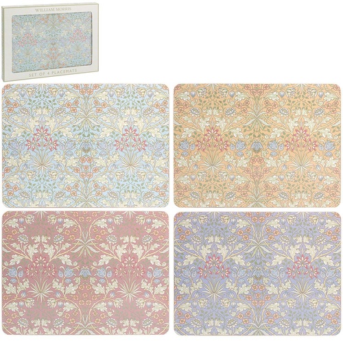 Gibson Gifts William Morris Placemats Hyacinth Set of 4 Fine China, 56073