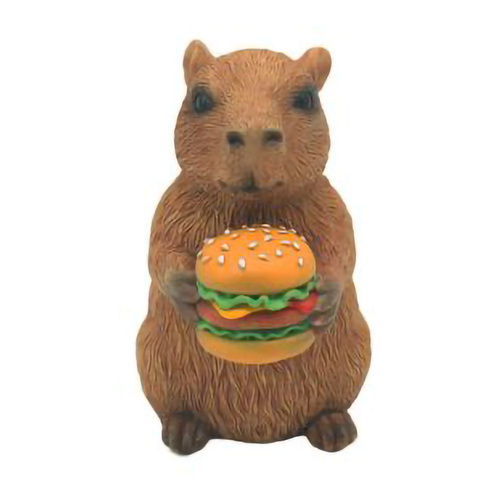 Gibson Gifts Figurine Hungry Capybara with Burger Resin, 56104