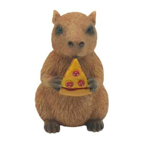 Gibson Gifts Figurine Hungry Capybara with Pizza Resin, 56104