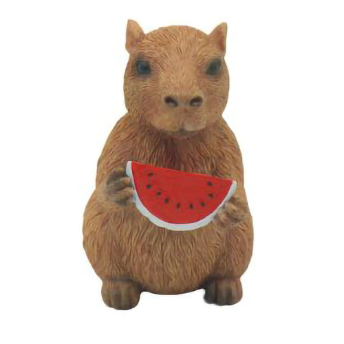 Gibson Gifts Figurine Hungry Capybara with Watermelon Resin, 56104