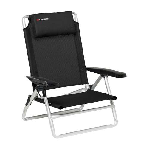 Caribee Reclining Beach Chair Palm Beach Black 5603