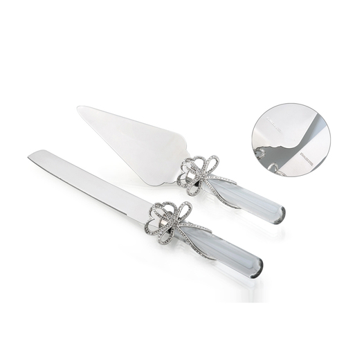 Whitehill Cake Accessory Silver Bow Cake Knife & Server (Set of 2) WP3785