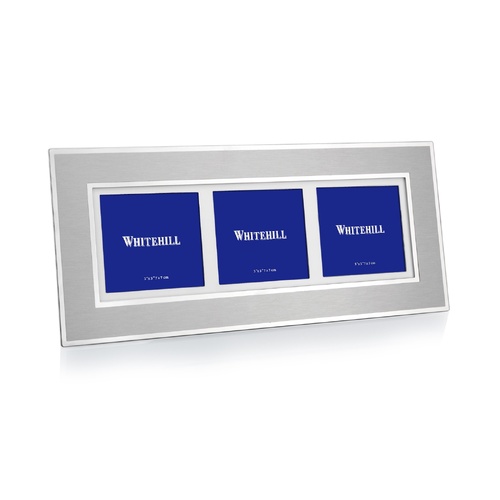 Whitehill Studio Photo Frame 3x3 Madison Triple Faux Silver Finish, Whitehill WP3987