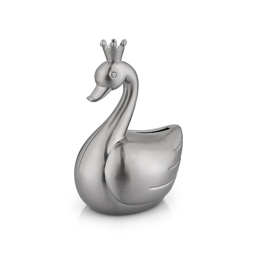 Whitehill Money Bank Swan Nickel Plated, Piggy Bank, Coin Saver, WP4181