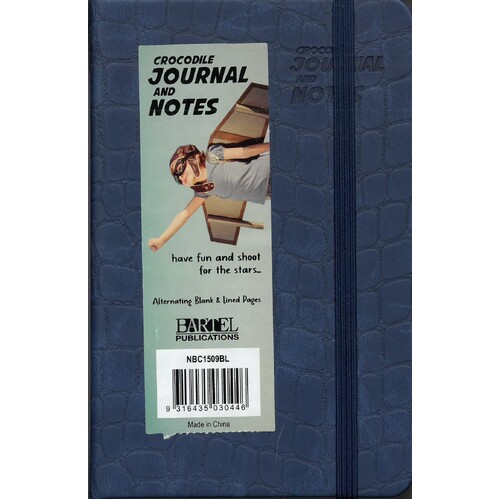 Croc B6 Journal 150 mm x 90 mm Blue Casebound by The Last Diary Company NBC1509BL
