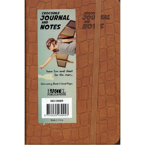 Croc B6 Journal 150 mm x 90 mm Brown Casebound by The Last Diary Company NBC1509BR