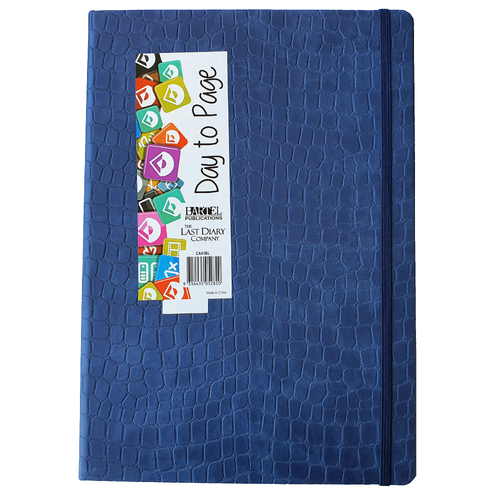 2026 Diary Croc A4 Day to Page Casebound Blue Last Diary Company CA41BL