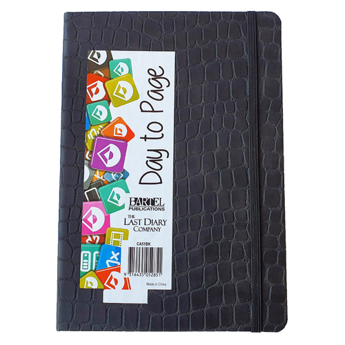 2026 Diary Croc A5 Day to Page Casebound Black Last Diary Company CA51BK
