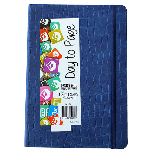 2026 Diary Croc A5 Day to Page Casebound Blue Last Diary Company CA51BL
