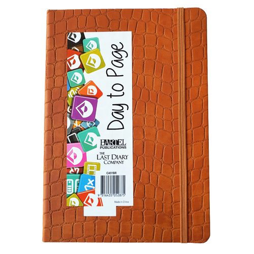 2026 Diary Croc A5 Day to Page Casebound Brown Last Diary Company CA51BR