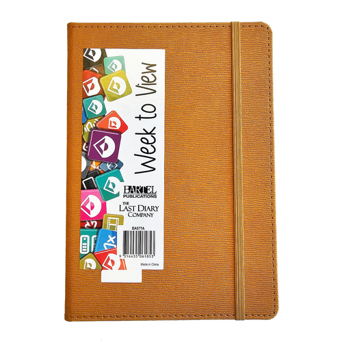 2026 Diary Becall A5 Week to View Casebound Tan Last Diary Company BA57TA
