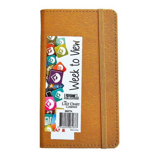 2026 Diary Becall B6 Week to View Casebound Tan Last Diary Company BB67TA