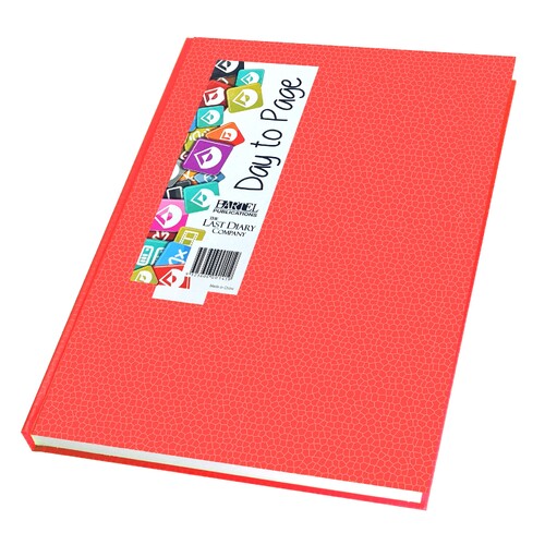 2026 Diary Everyday A4 Day to Page Casebound Orange Last Diary Company EA41BO