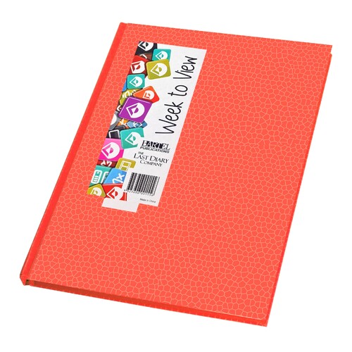 2026 Diary Everyday A5 Week to View Casebound Orange Last Diary Company EA57BO